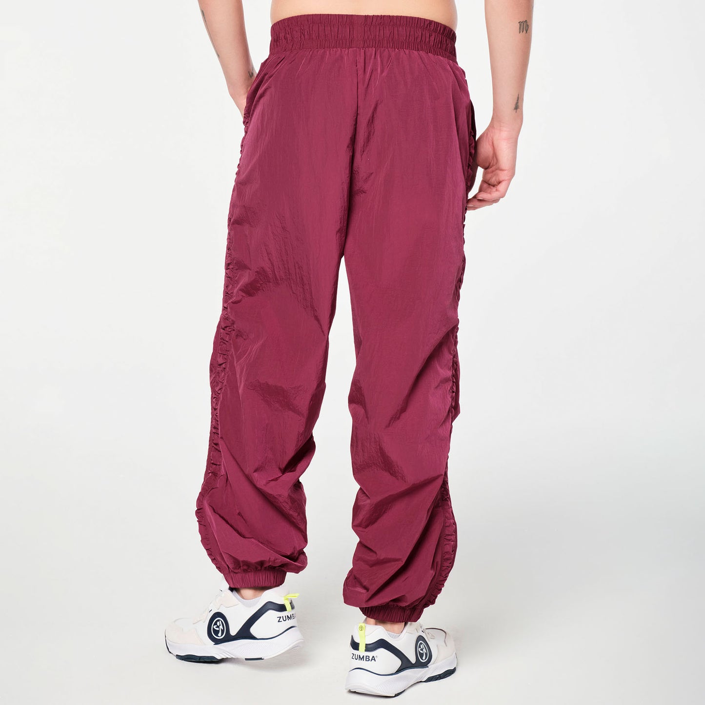 Zumba Prep Woven Track Pants - Burgundy