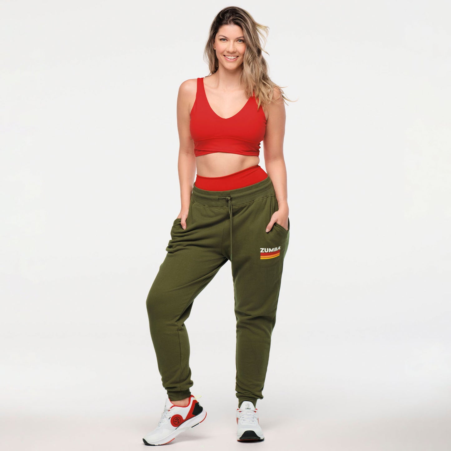 Zumba Explore High Rise Crop Joggers - Olive You