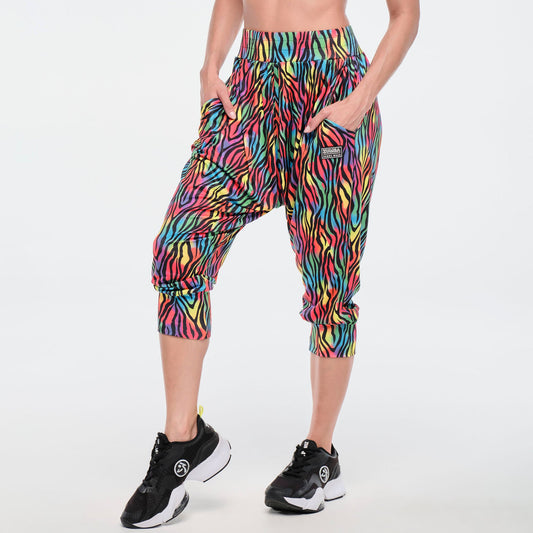 Funscape Harem Crop Pants - Rainbow