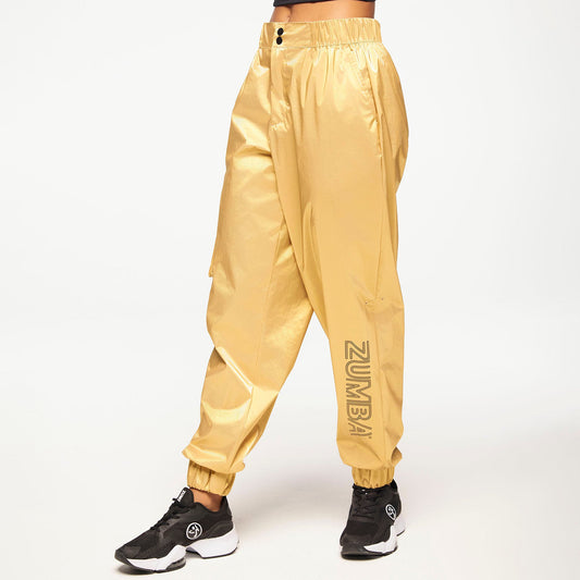 Zumba Runway Cargo Track Pants - Gold