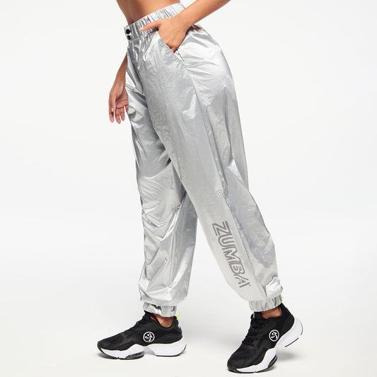 Zumba Runway Cargo Track Pants - Silver