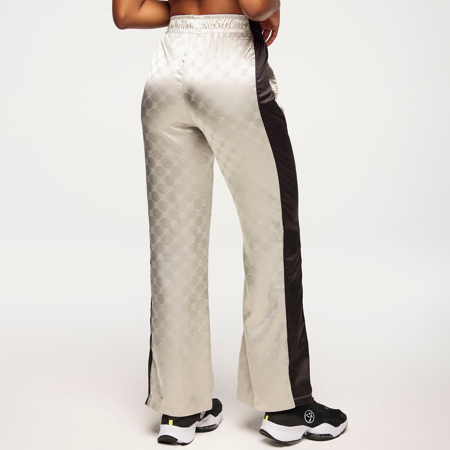 Zumba Runway Straight Leg Track Pants - Silver