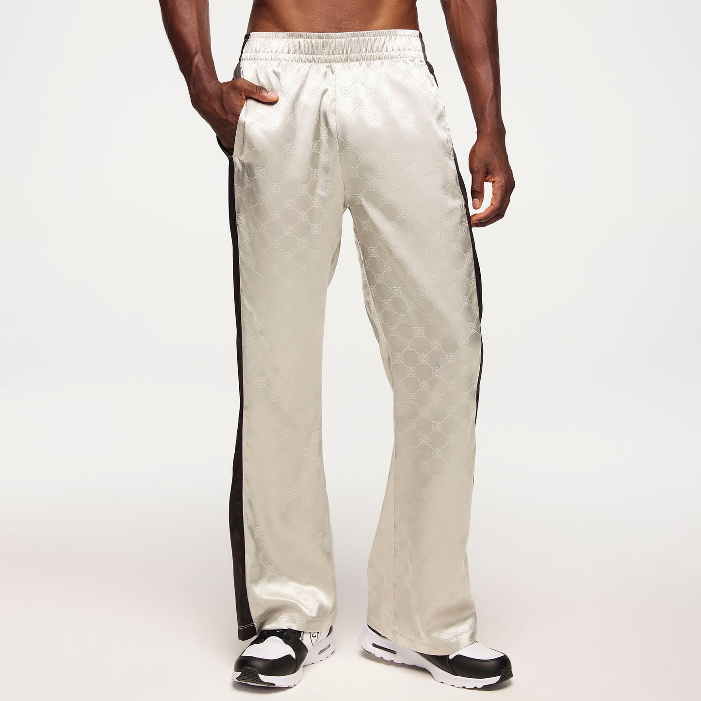 Zumba Runway Straight Leg Track Pants - Silver