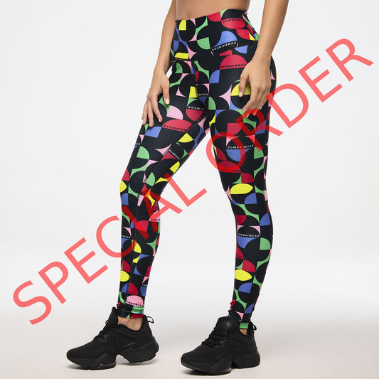 Zumba Haus High Waisted Ankle Leggings - Multi