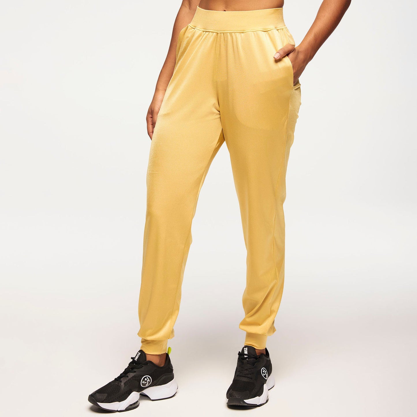 Zumba Runway Harem Crop Pants - Gold