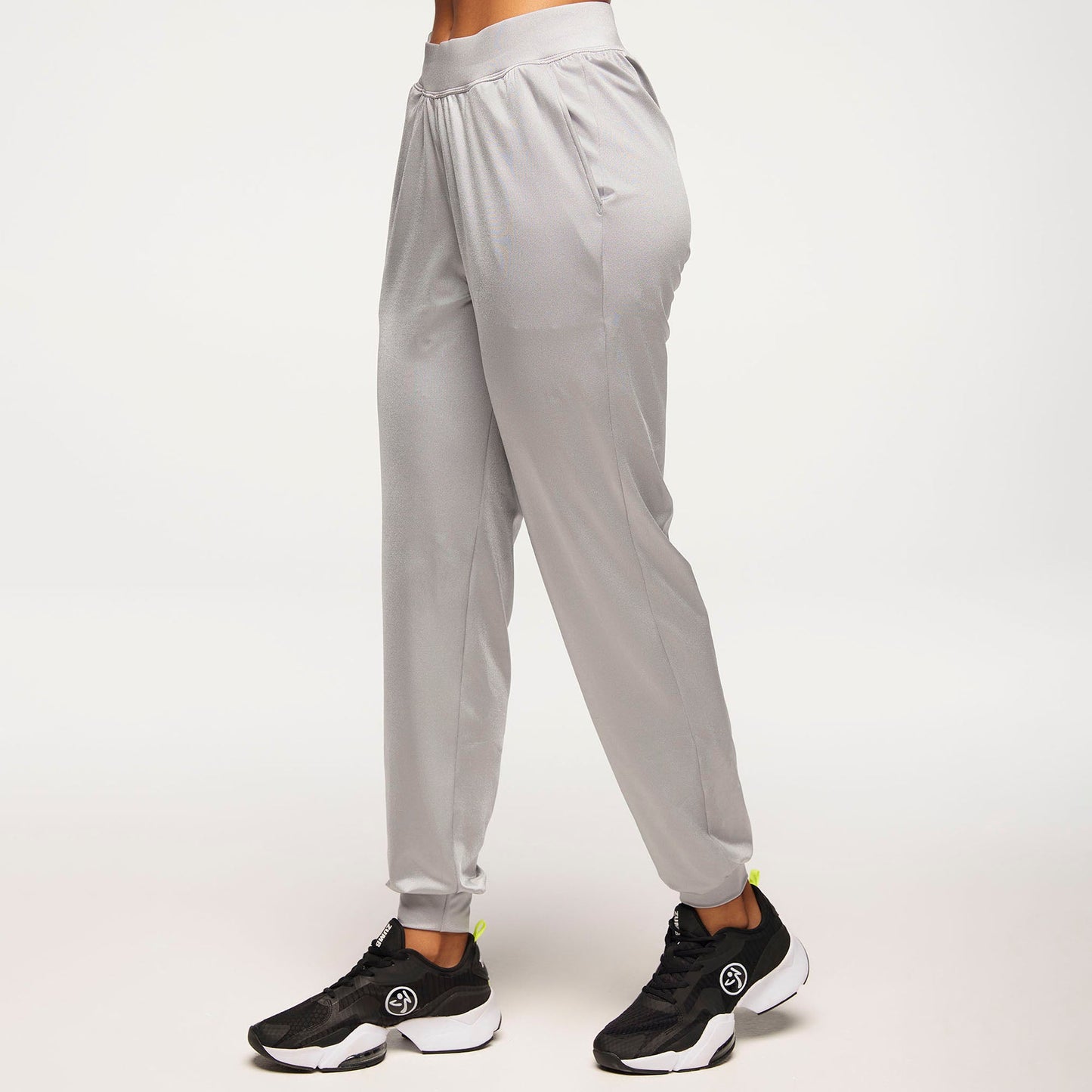 Zumba Runway Harem Crop Pants - Silver