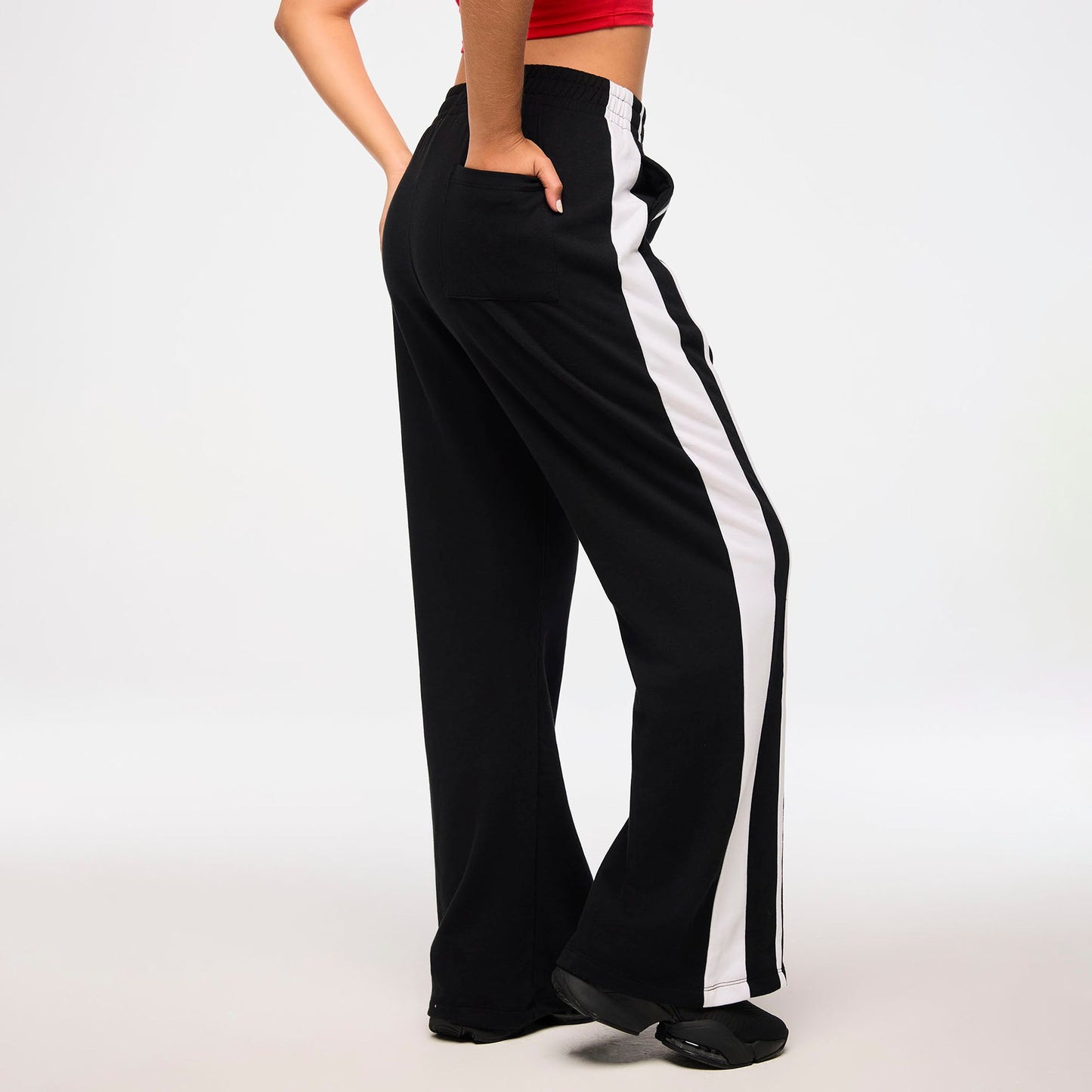 Zumba Haus Wide Leg Sweatpants With Side Panel