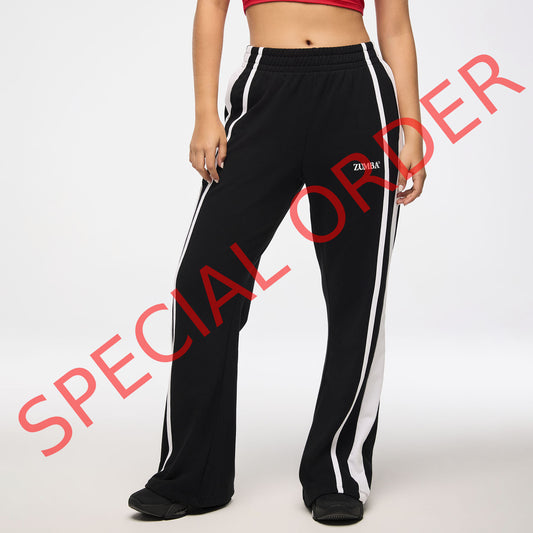 Zumba Haus Wide Leg Sweatpants With Side Panel