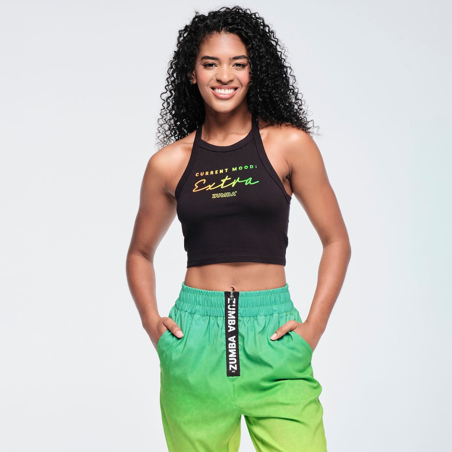 Funscape High Neck Crop Cami Tank