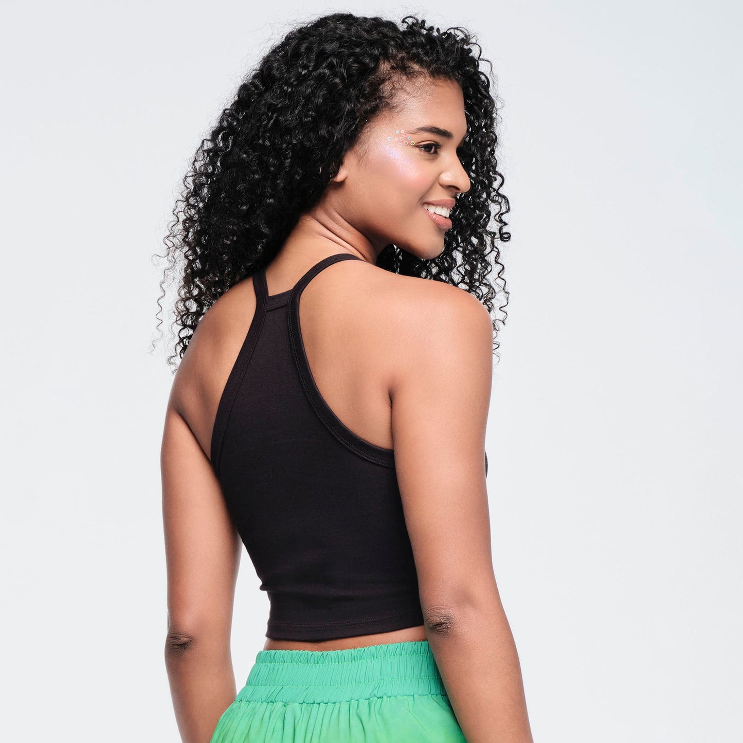 Funscape High Neck Crop Cami Tank