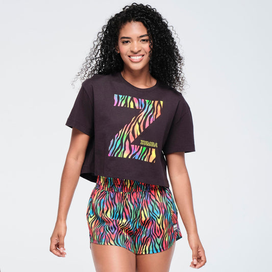 Funscape Crew Neck Crop Top