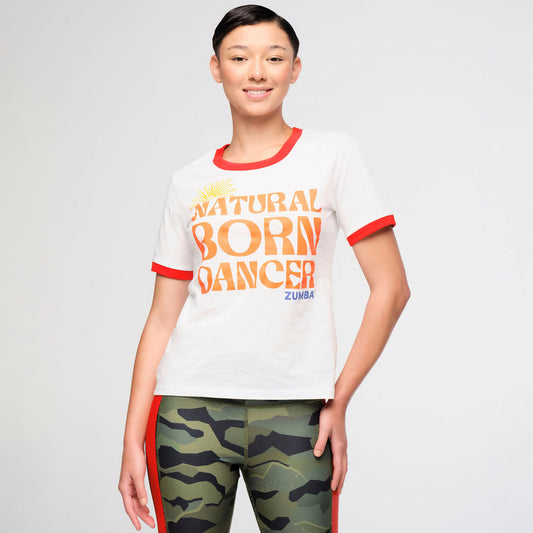 Zumba Explore Ringer Tee - Wear It Out White