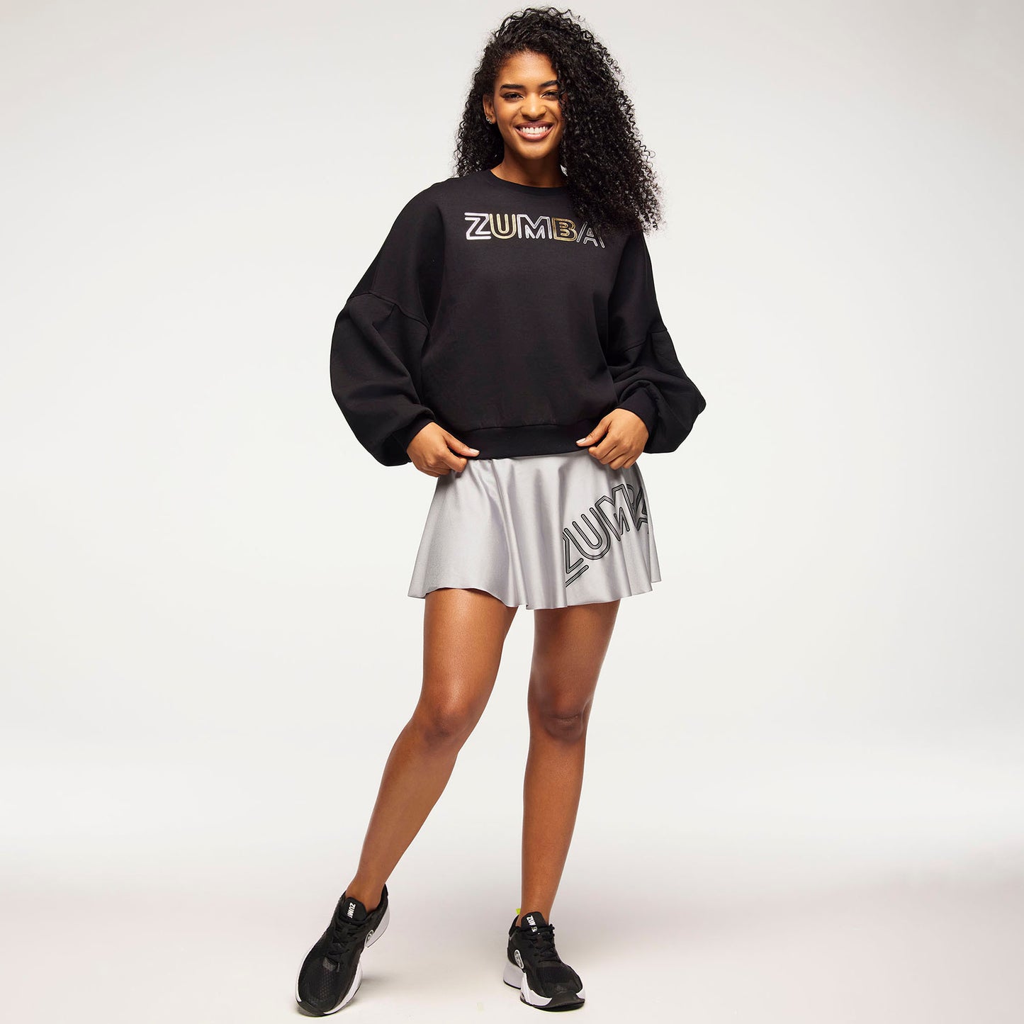 Zumba Runway Pullover Sweatshirt With Bubble Sleeves