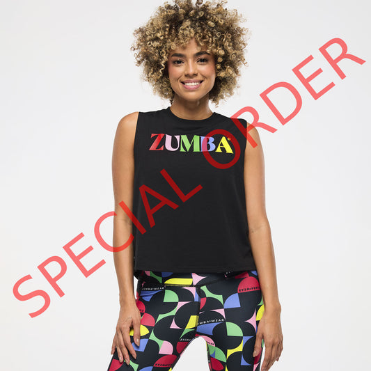 Zumba Haus Loose Muscle Tank - Bold Black