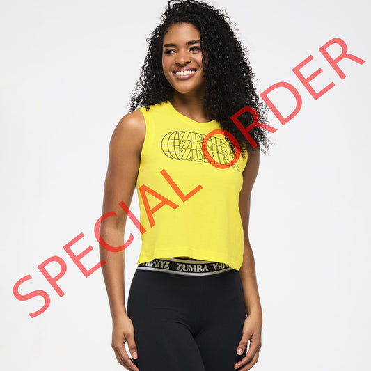 Zumba Haus Crew Neck Crop Tank