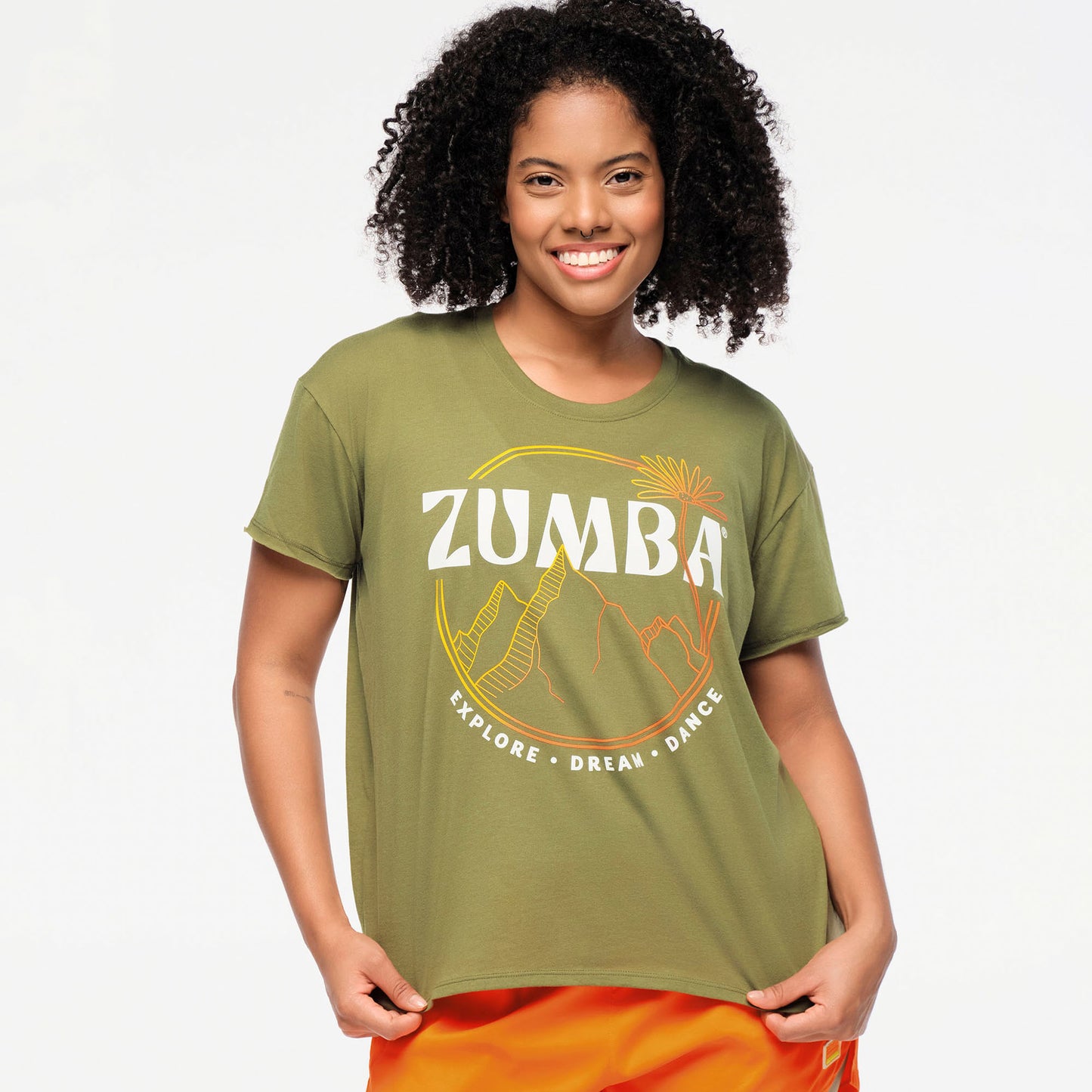 Zumba Explore High Low Crew Neck Top