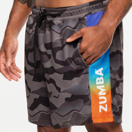 Zumba Explore Men's Mesh Shorts With Inserts