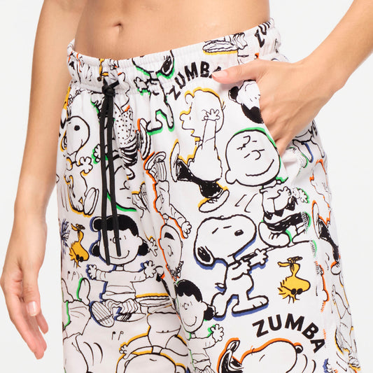 Zumba X Peanuts Men's Knit Short - White