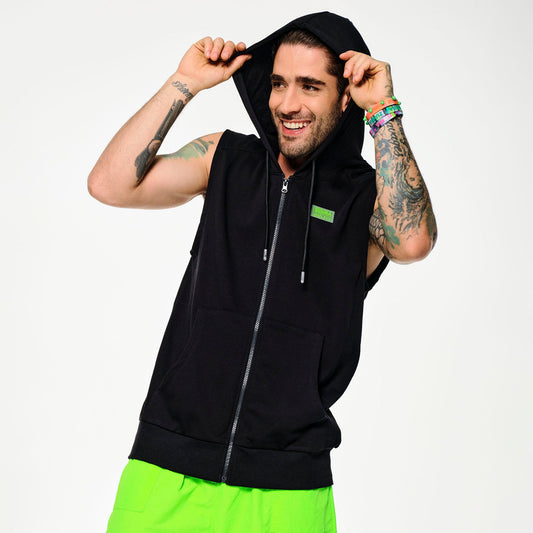 Zumba Glow Sleeveless Zip-Up Hoodie