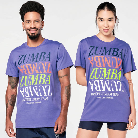 Zumba Prep Crew Neck Tee - Periwinkle