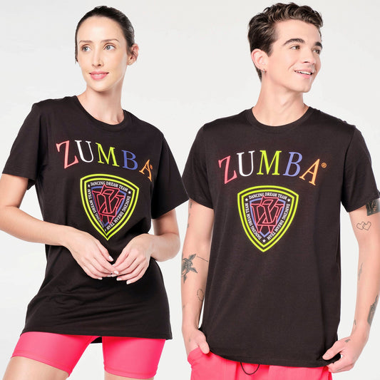 Zumba Prep Crew Neck Tee - Bold Black