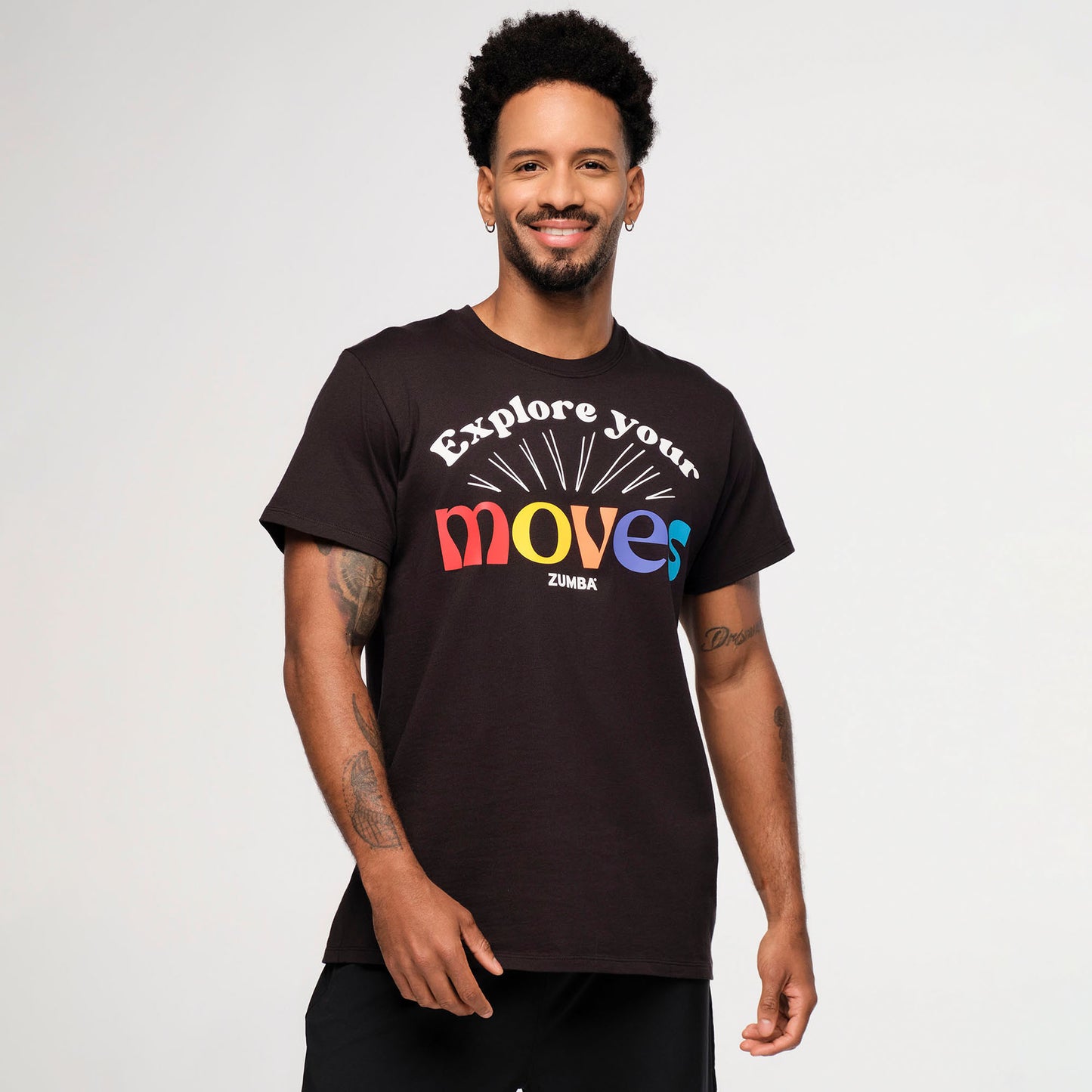 Zumba Explore Crew Neck Instructor Tee - Bold Black