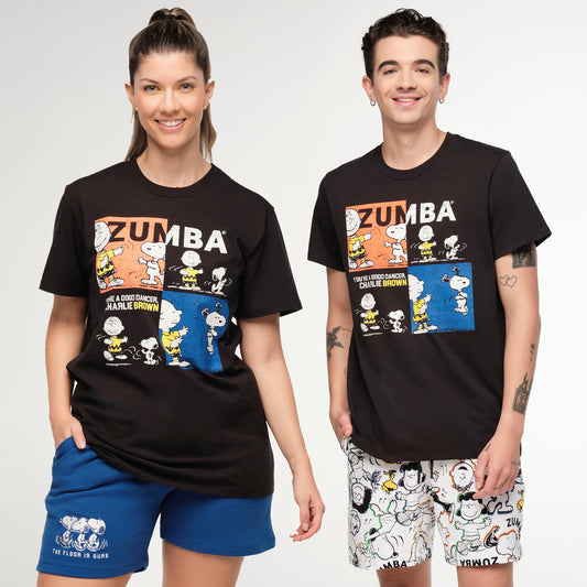 Zumba X Peanuts Crew Neck Tee - Black