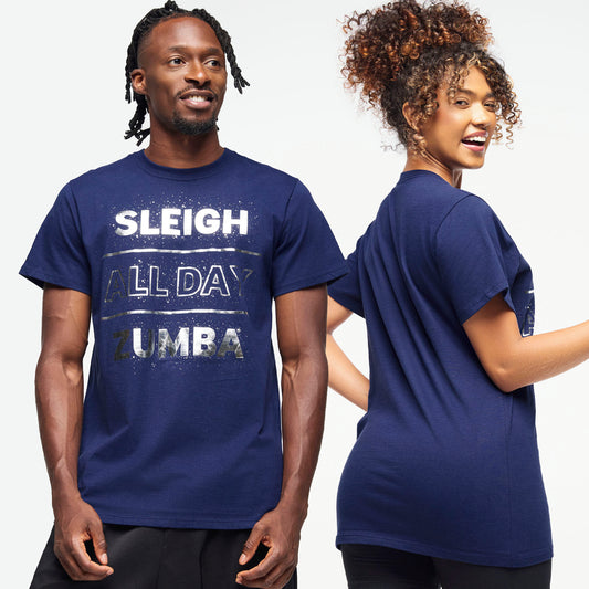 Zumba Holiday Crew Neck Tee - Indigo