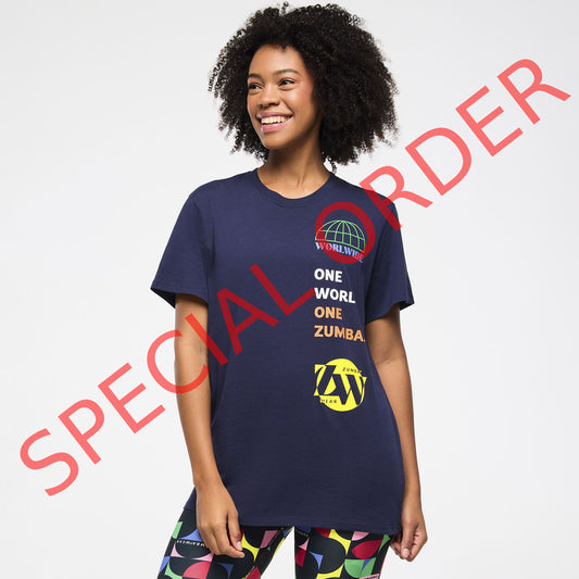 Zumba Haus Crew Neck Tee - Indigo