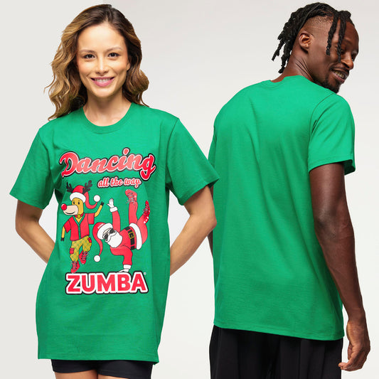 Zumba Holiday Crew Neck Tee - Green