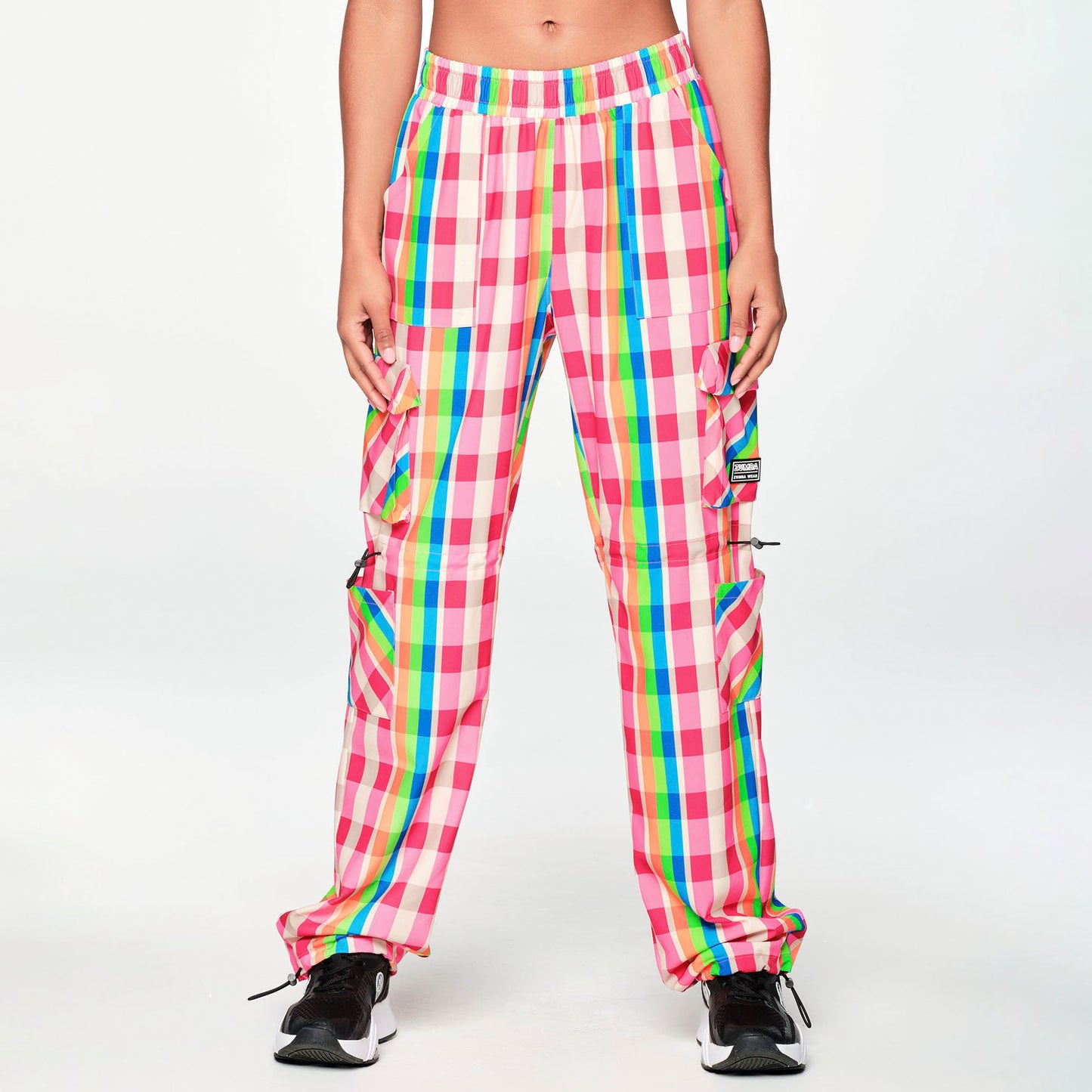 Zumba Plaid Pop Cargo Pants