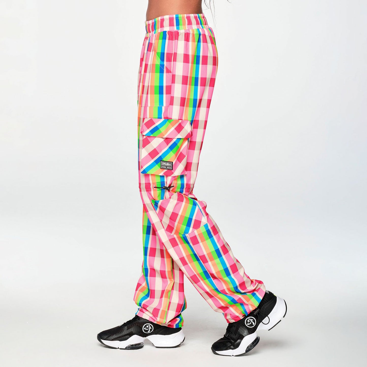 Zumba Plaid Pop Cargo Pants