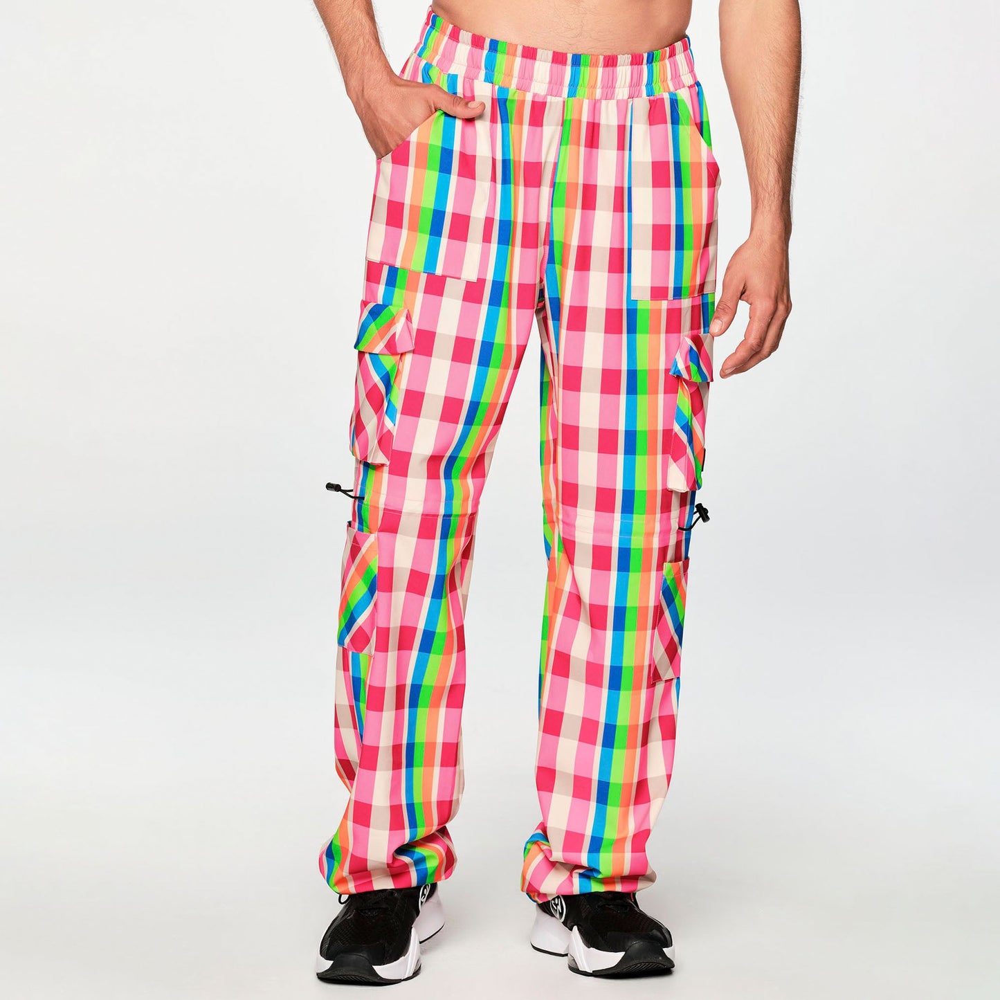 Zumba Plaid Pop Cargo Pants