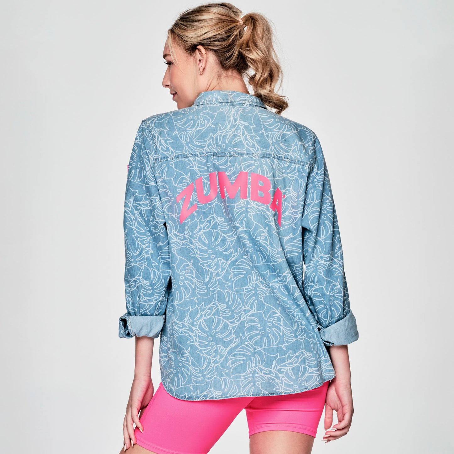 Zumba Resort Long Sleeve Button Up